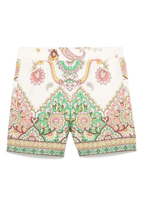 White Shorts With Placed Print ETRO KIDS | GW6579-P0523105MC